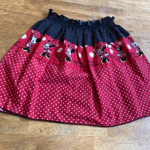 Hand Sewn Minnie Mouse skirt elastic waist small